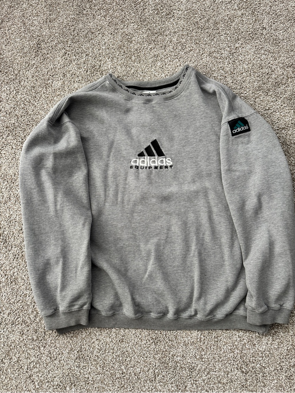 adidas Grey Crewneck Sweatshirt with Equipment Logo